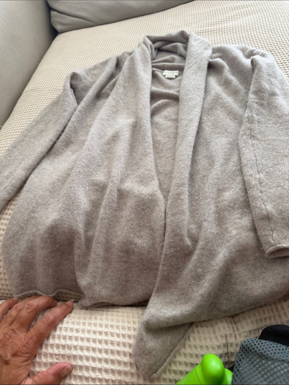Open-Front Women's Cardigan Sweater - Light Taupe